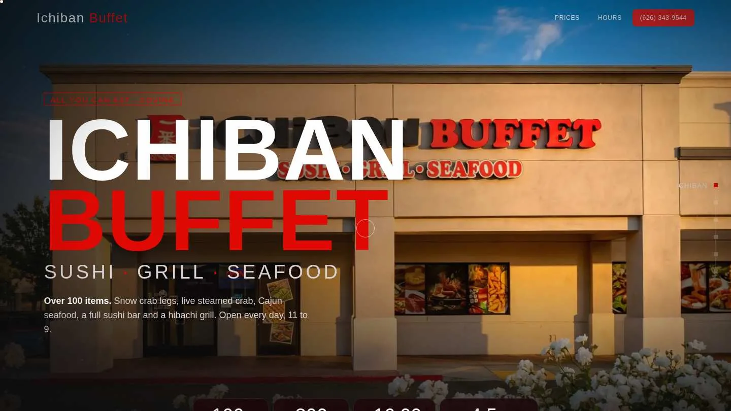 Ichiban Buffet homepage
