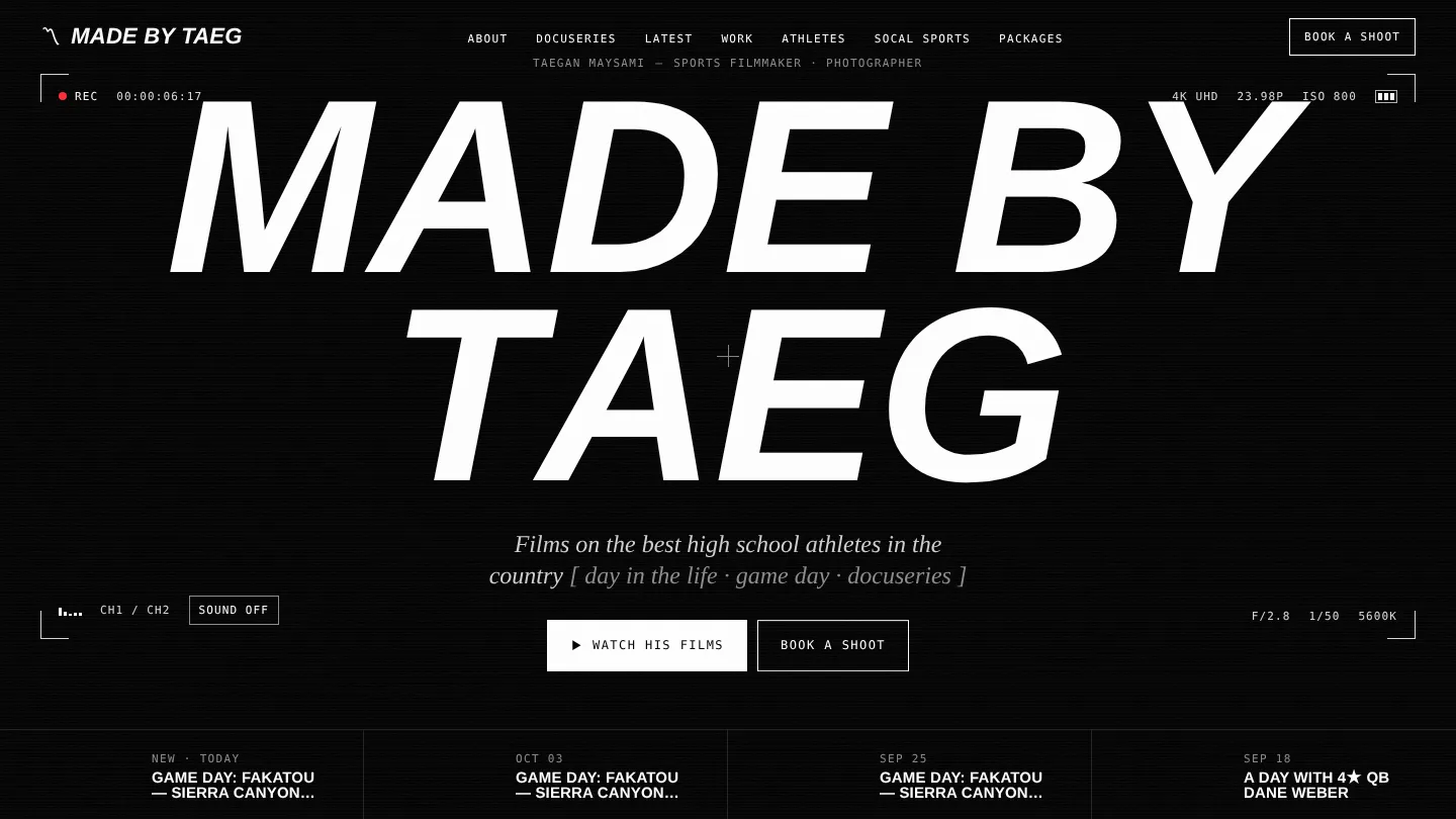 Made By Taeg homepage