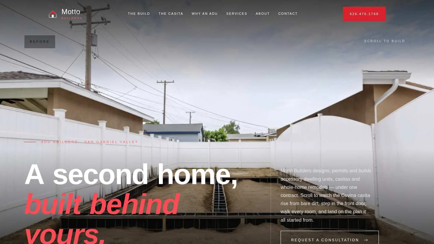 Motto Builders homepage